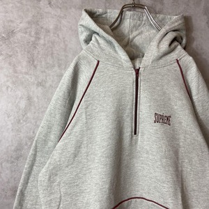 Supreme halfzip logo hoodie size M 配送B