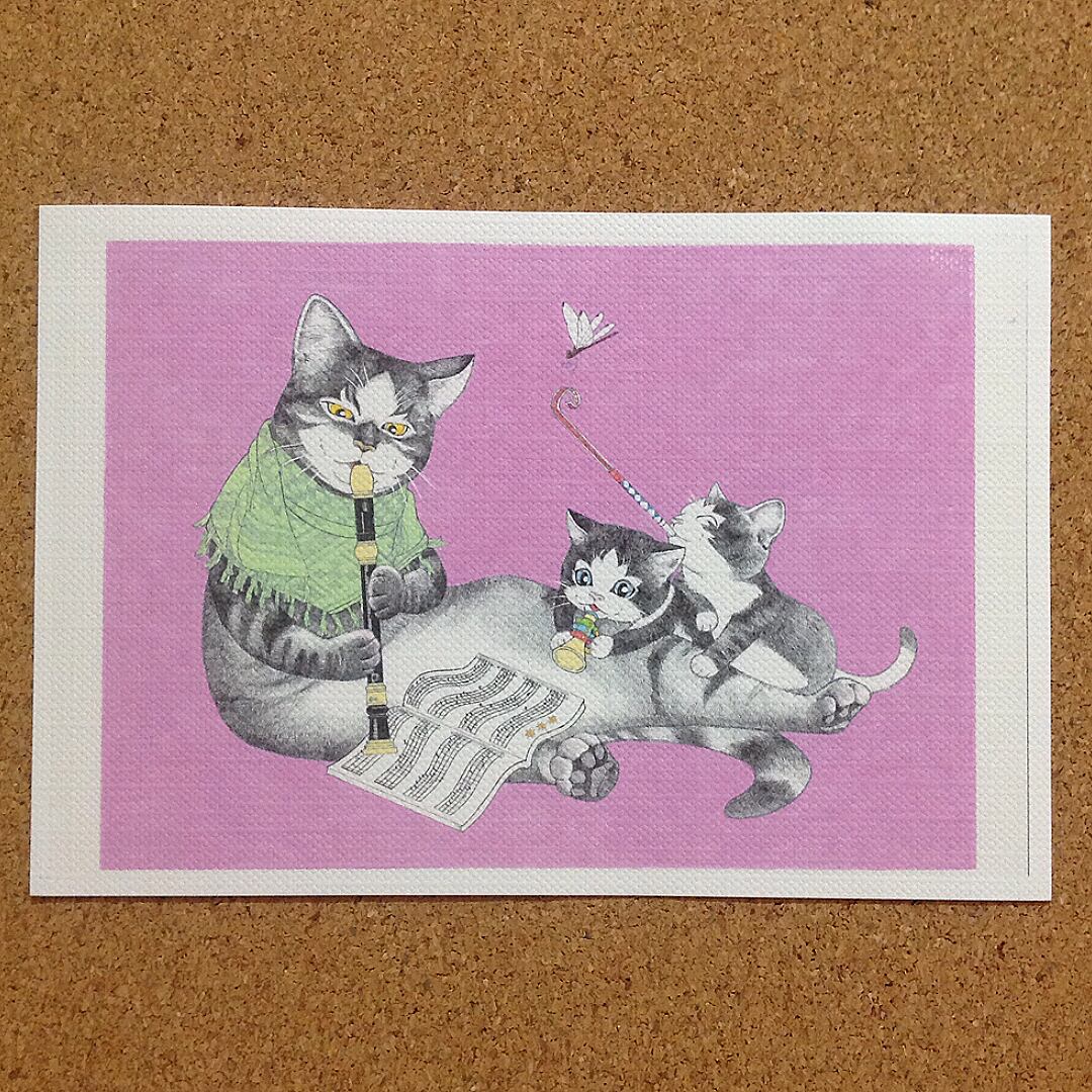 ネコの3重奏 ポストカード 