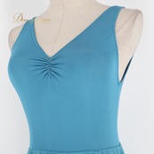バレエ 衣装 Chacott チャコット ドレス ワンピース ブルー系 グリーン系 青 緑 無地 社交ダンス レッスン 練習 舞台 インナー ノースリーブ 舞台