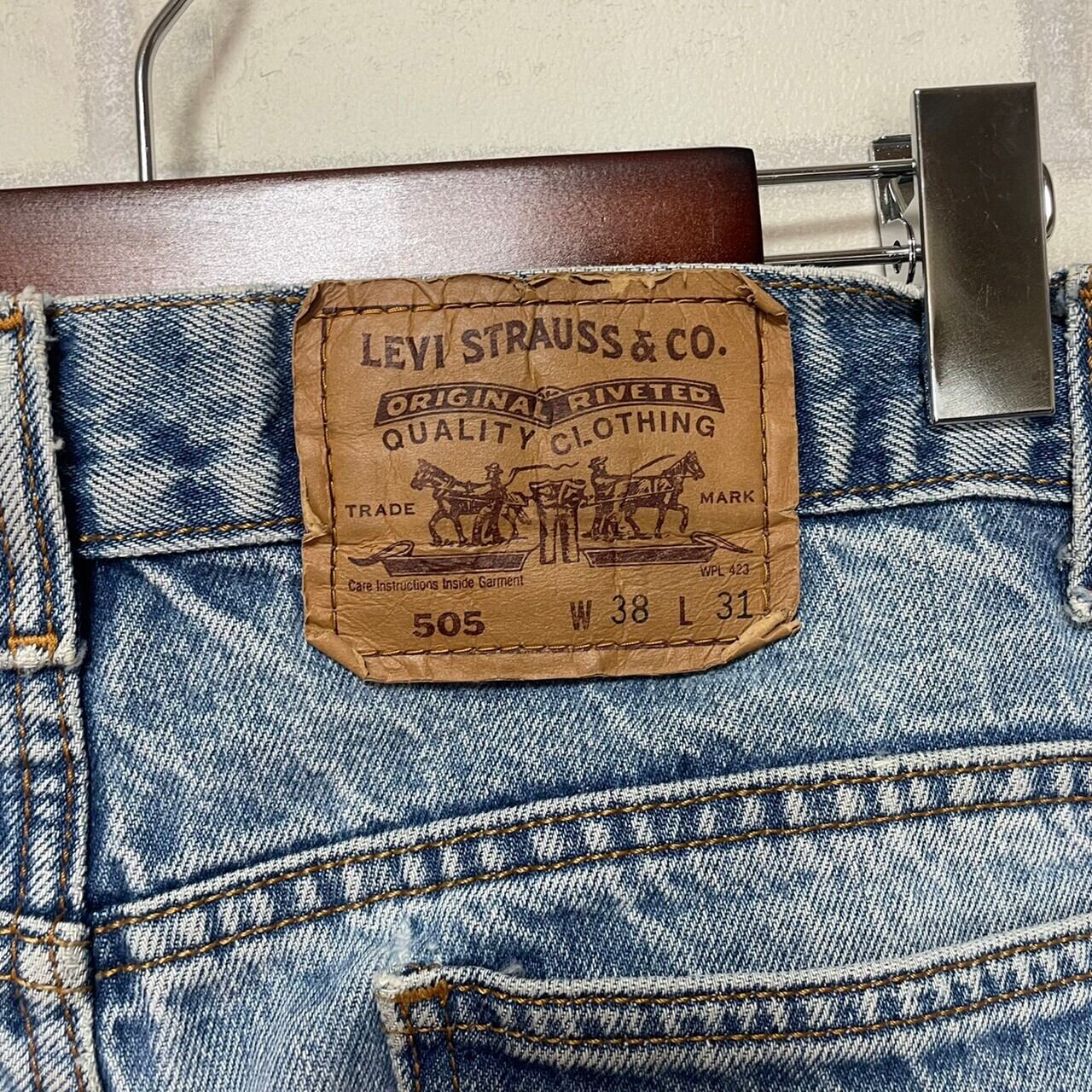 W38×L30#裾上げ済み】Levi's 505 デニムパンツ 革パッチ | 古着屋OLDGREEN