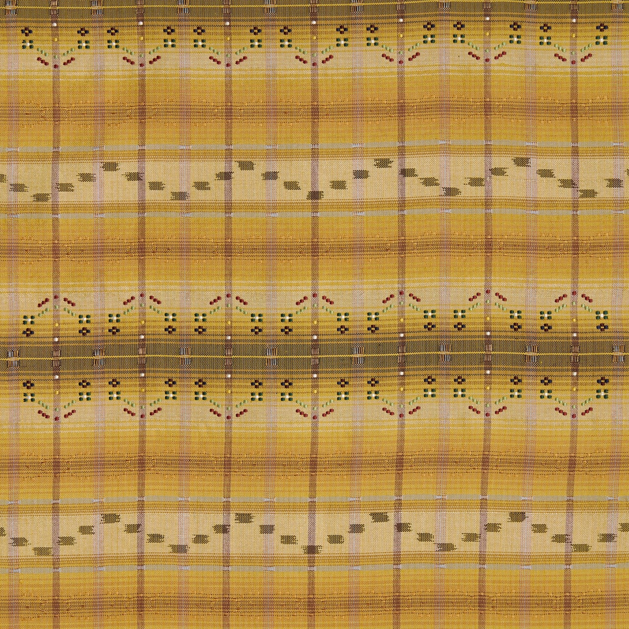 本場琉球南風原花織 紬 名古屋帯【中古】 | かわの屋