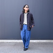 INTÉRIM / HYPER BIG RAYON LINEN SHIRTS JACKET style