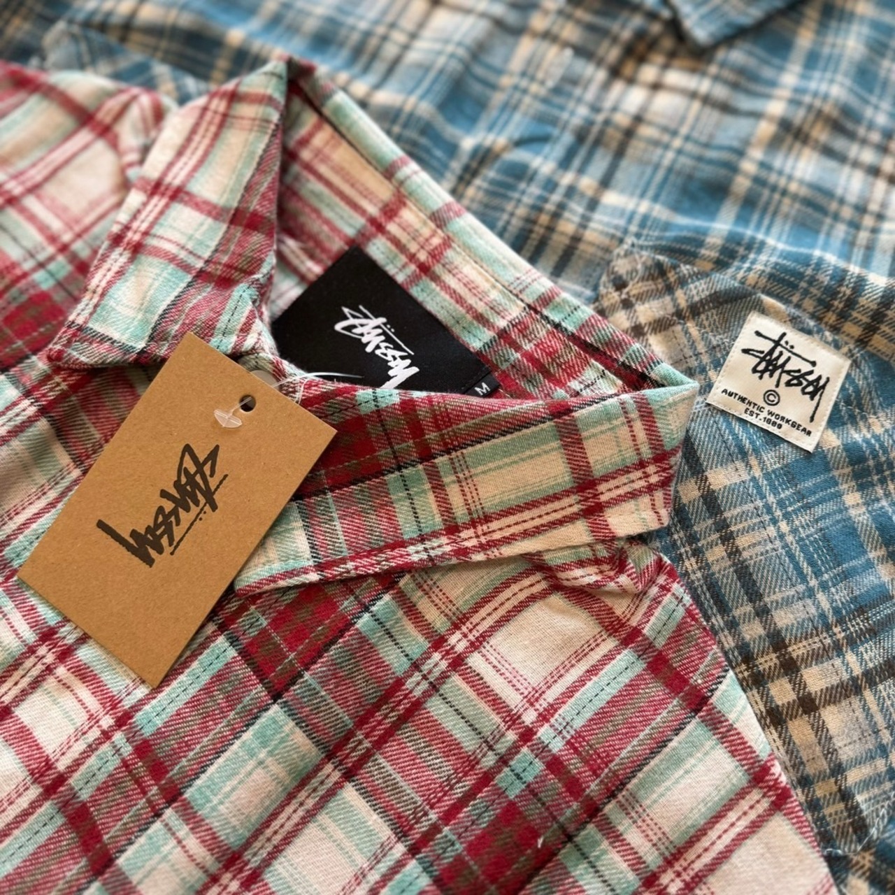 ステューシーSTUSSY チェックシャツ 半袖 大きいサイズ メンズ 