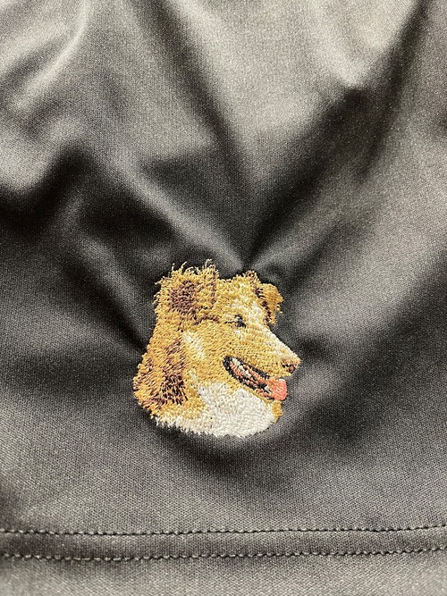 Dog embroidery comfortable shorts［Shetland sheep］