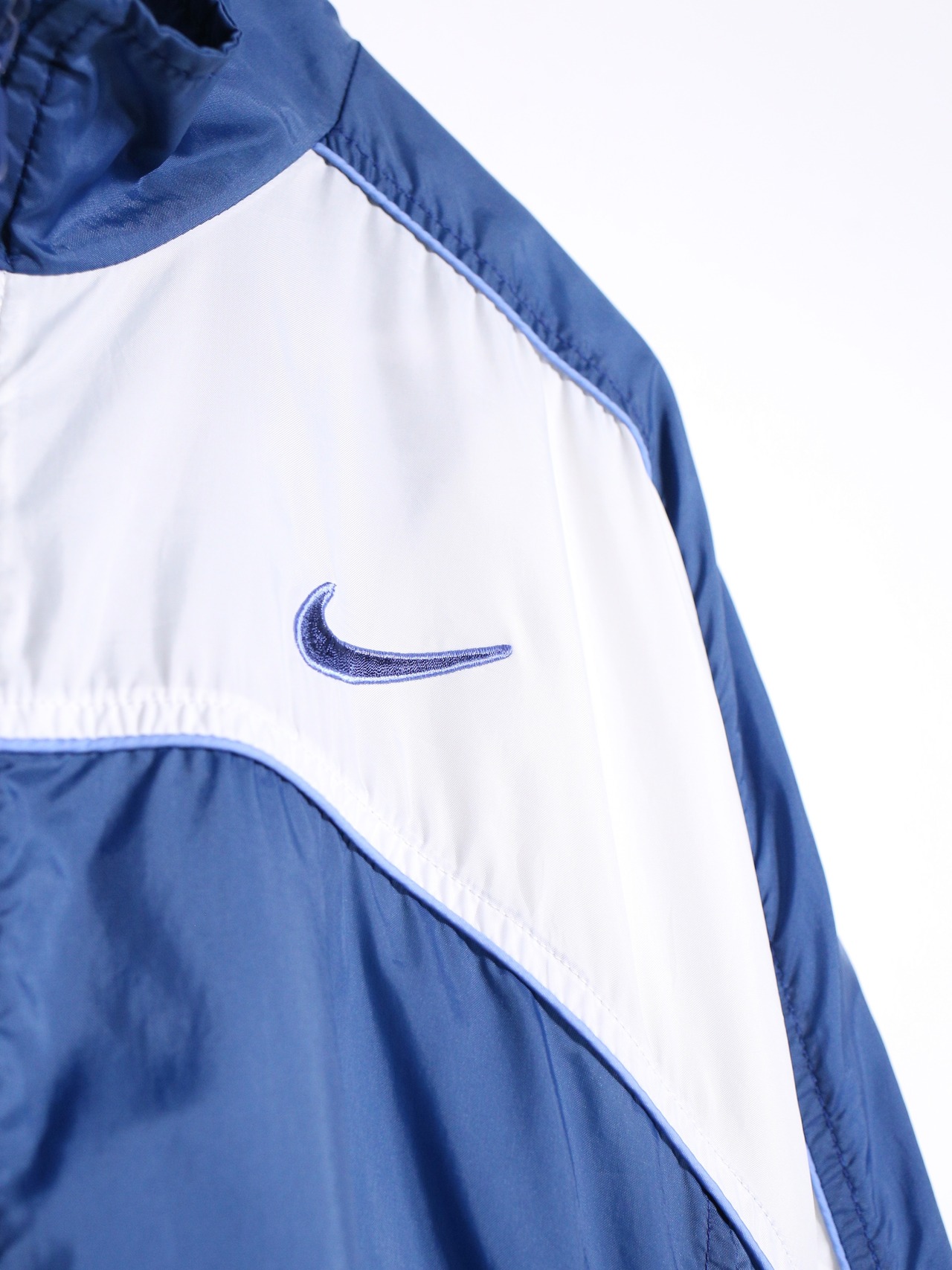 “NIKE” embroidery logo design switching nylon jacket - 10