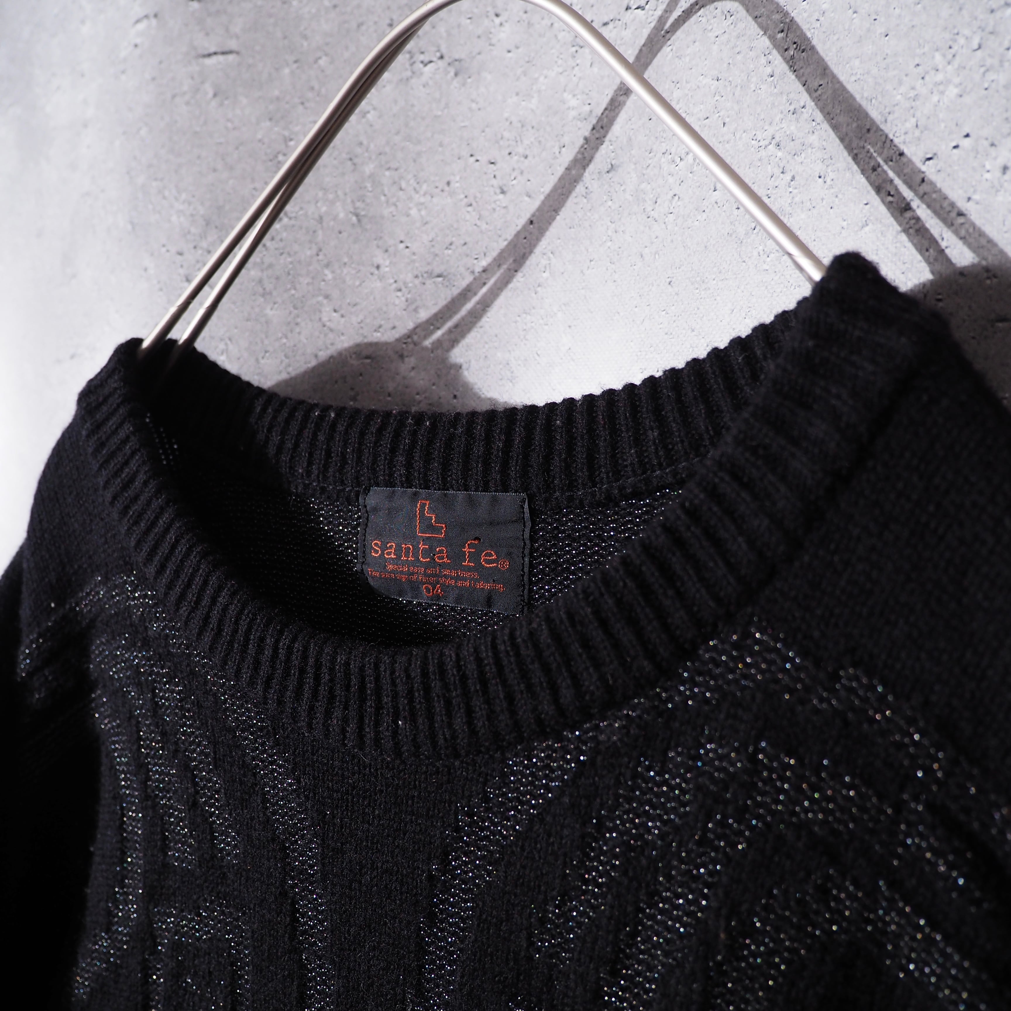 1990s ” santa fe ” Love logo embbossed 3D solid Design vintage loose knit