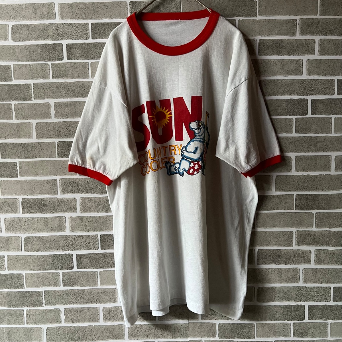 SUN COUNTRY COOLER プリント リンガーTシャツ 古着屋PENNY