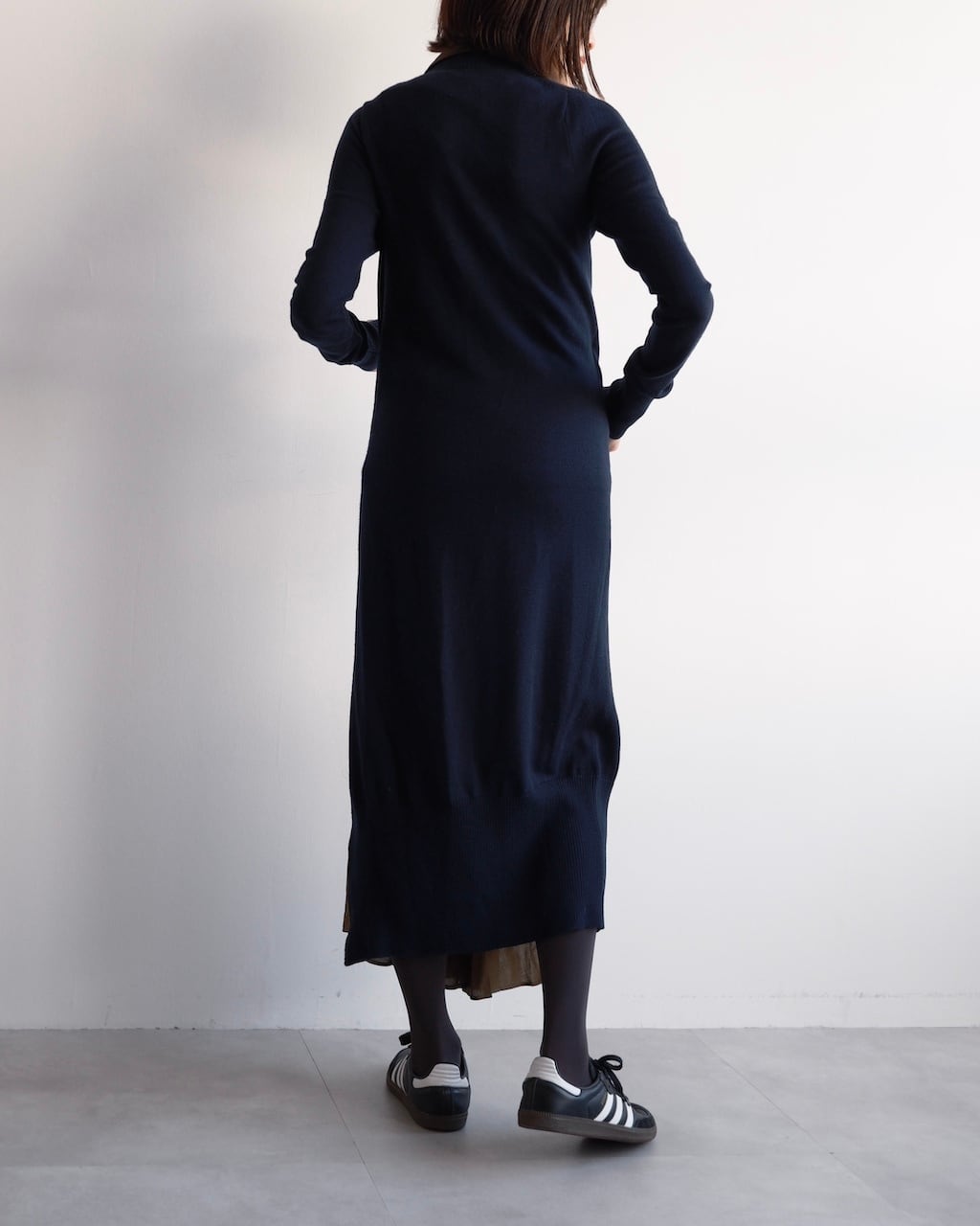 sacai SUITING MIX LAYERED KNIT DRESS | dear closet