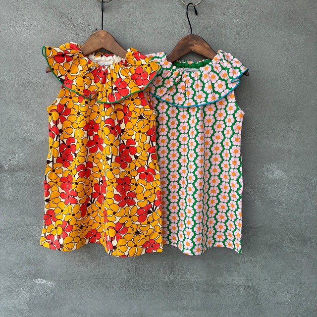 【即納】O&G ﾚﾄﾛﾊﾟﾀｰﾝﾌﾘﾙｶﾗｰﾜﾝﾋﾟｰｽ 90~140