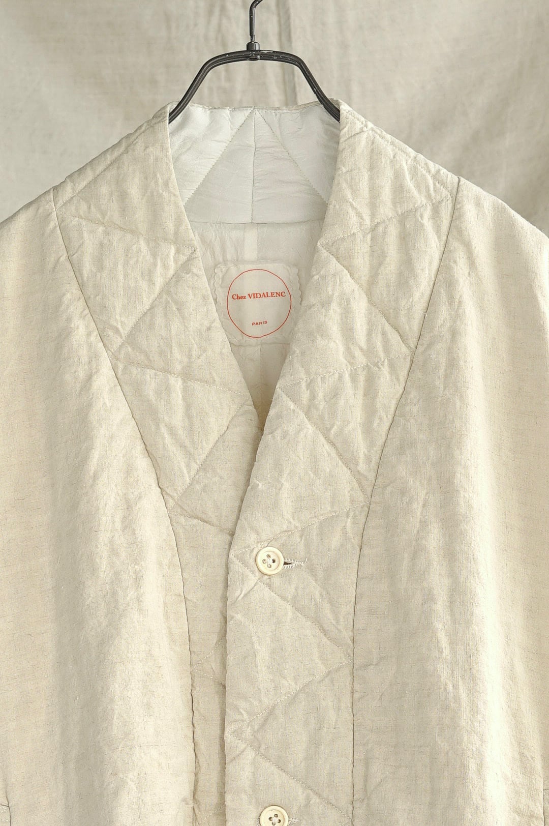 CHEZ VIDALENC - COAT PUFFY SHORT PADDED (ANTIC LINEN) | Brownie