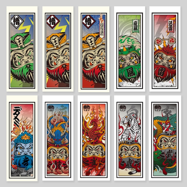 達磨シリーズ 千社札 Sticker 全10種