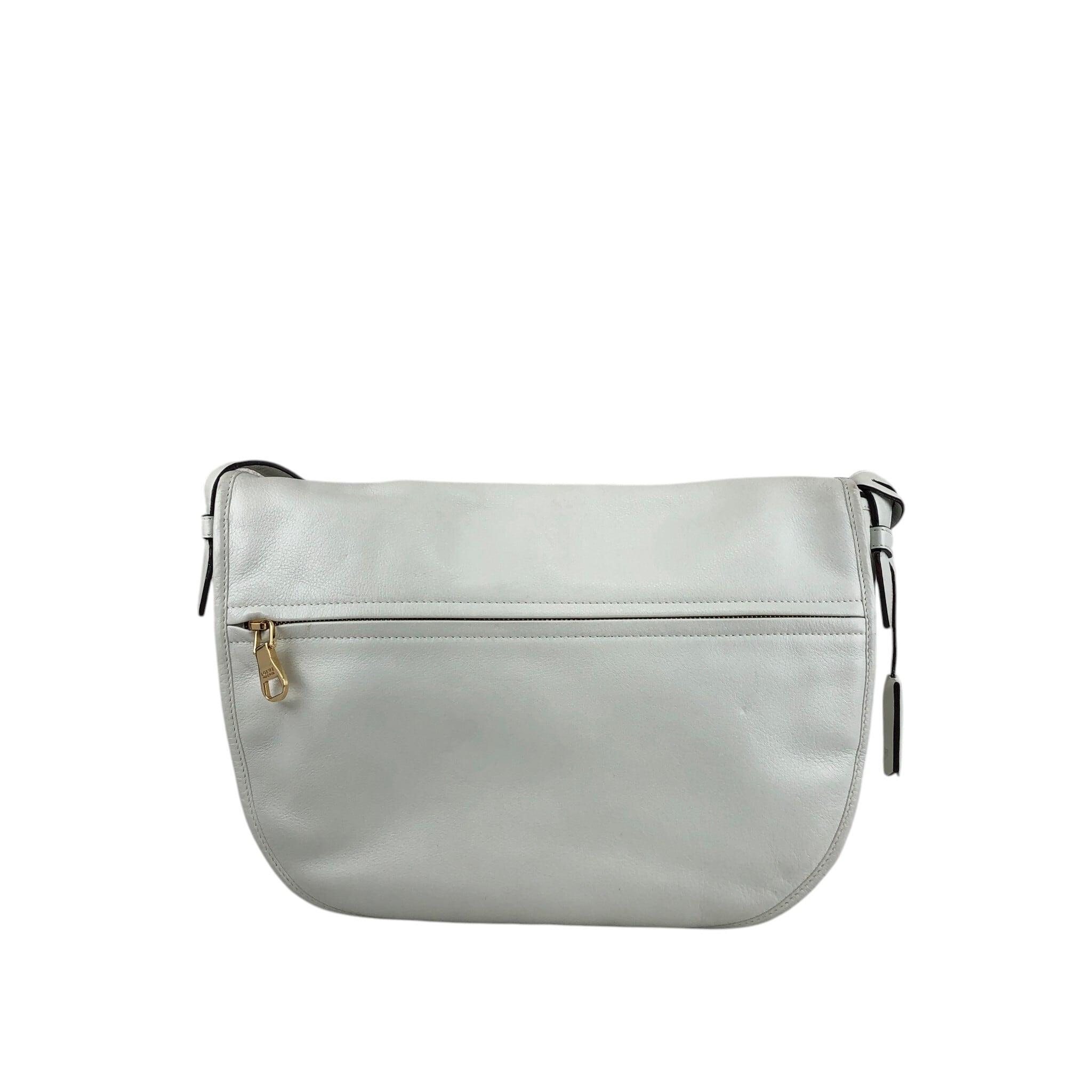 LOEWE ロエベ ヘリテージ ショルダーバッグ ホワイト ホワイト レザー