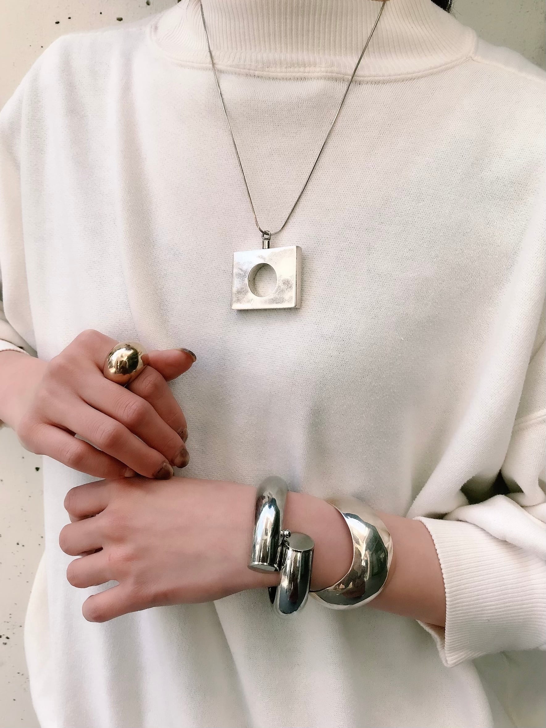 【Labradorite】silver 925 modern necklace