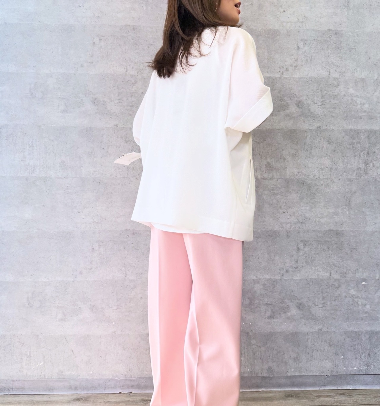 アンナケリー  Annakerry ドルマンメッシュテーラードジャケット