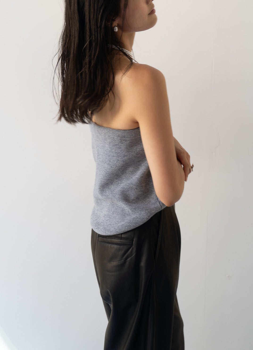 SUPER FINE MERINO WOOL TUBE TOP（GRAY） | remula
