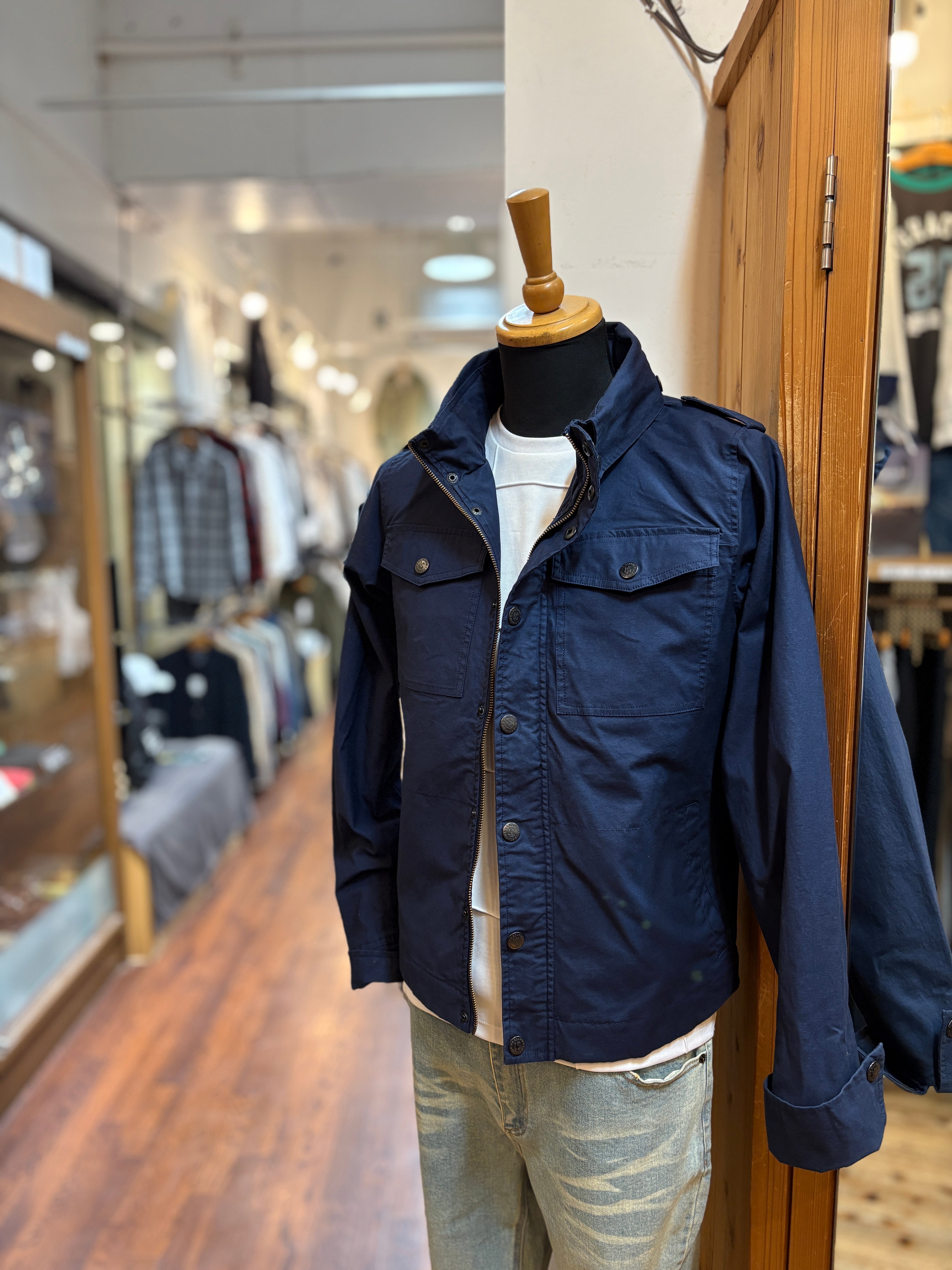 U.S.BOARDER M-65 Military jacket NVY ネイビー Navy blue 紺色 Navy
