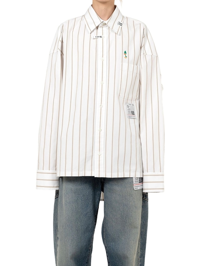 【25AW】Maison MIHARA YASUHIRO ミハラヤスヒロ / LEON Embroidery Stripe Shirt