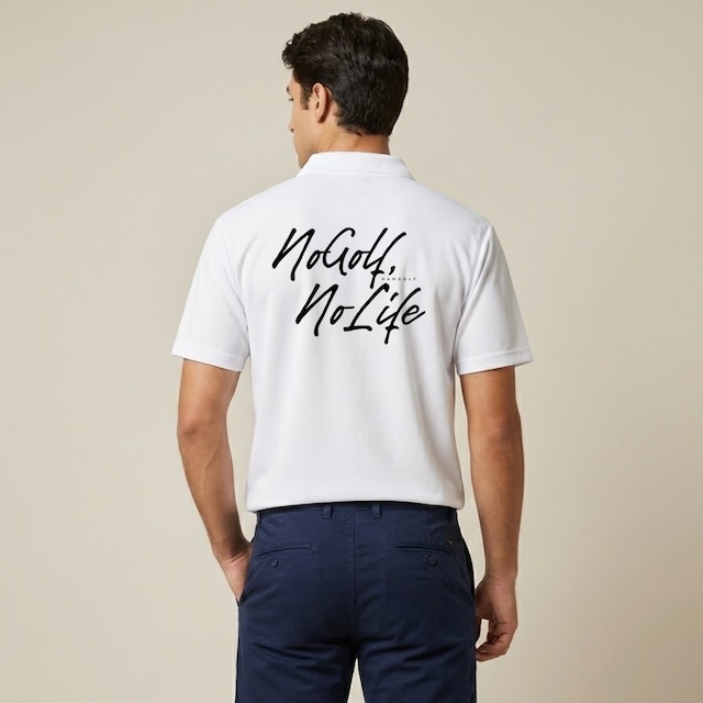 No Golf No Life POLO/WH