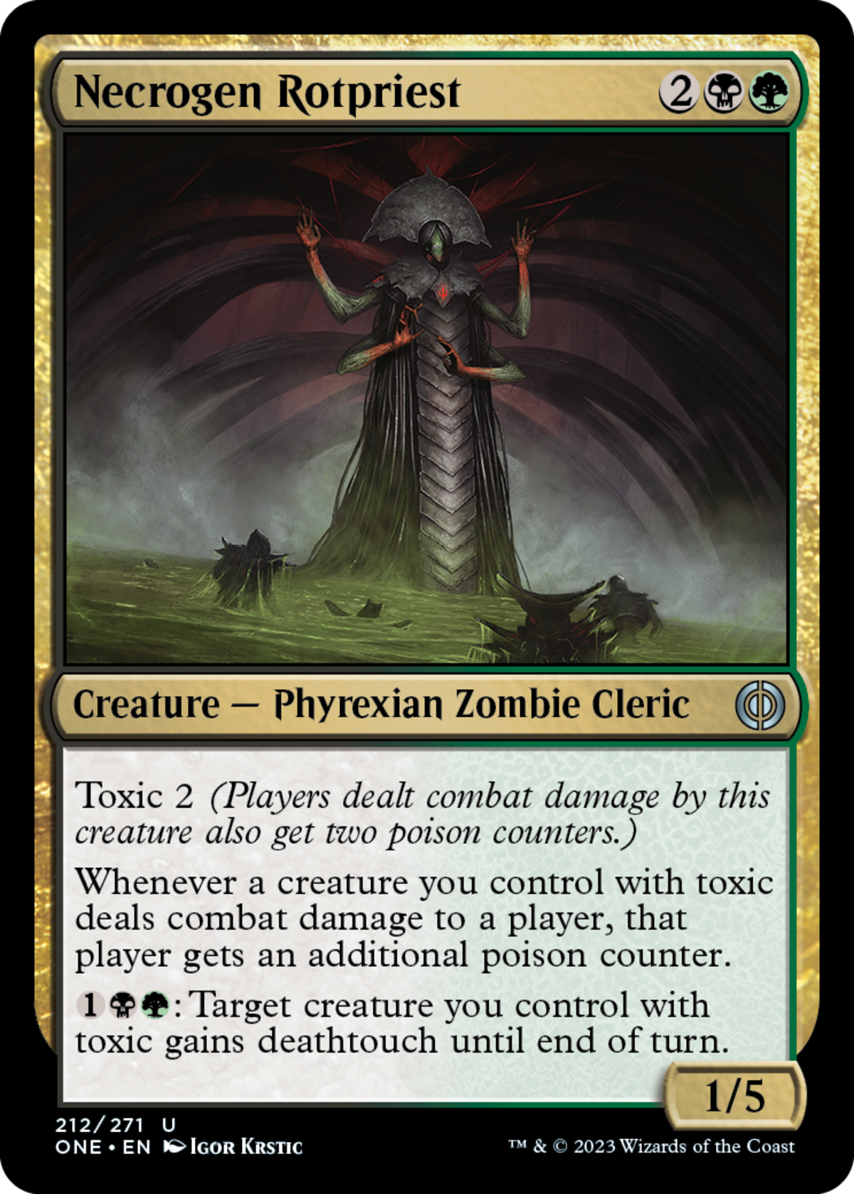(EN)(212) 屍気の腐敗僧/Necrogen Rotpriest [ONE](NM) | MTG専門店 BellSearch