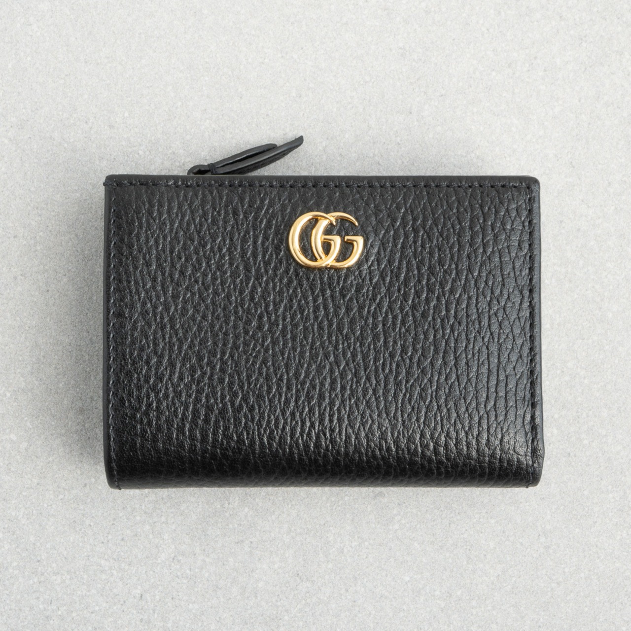 グッチ ダブルG スモールウォレット ブラック レザー AW25
