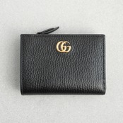 グッチ ダブルG スモールウォレット ブラック レザー AW25