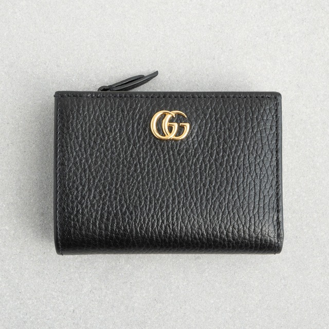 グッチ ダブルG スモールウォレット ブラック レザー AW25