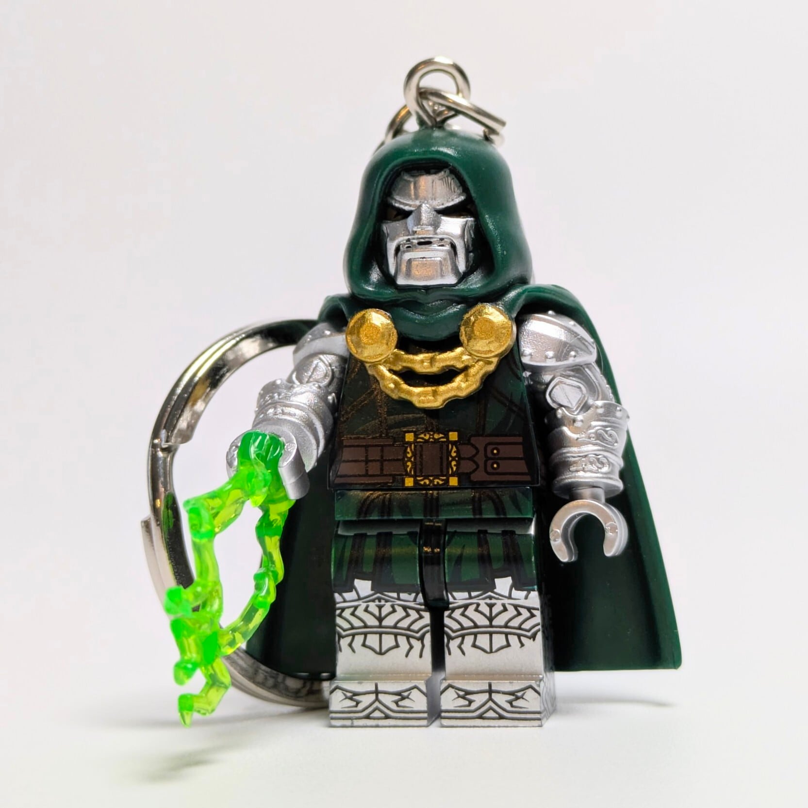 ♧【ブロックフィギュアキーホルダー】Dr.DOOM ( ドクタードゥーム ) / ファンタスティック・フォー / アベンジャーズ / MARVEL〚アメリカン雑貨 アメトイ〛