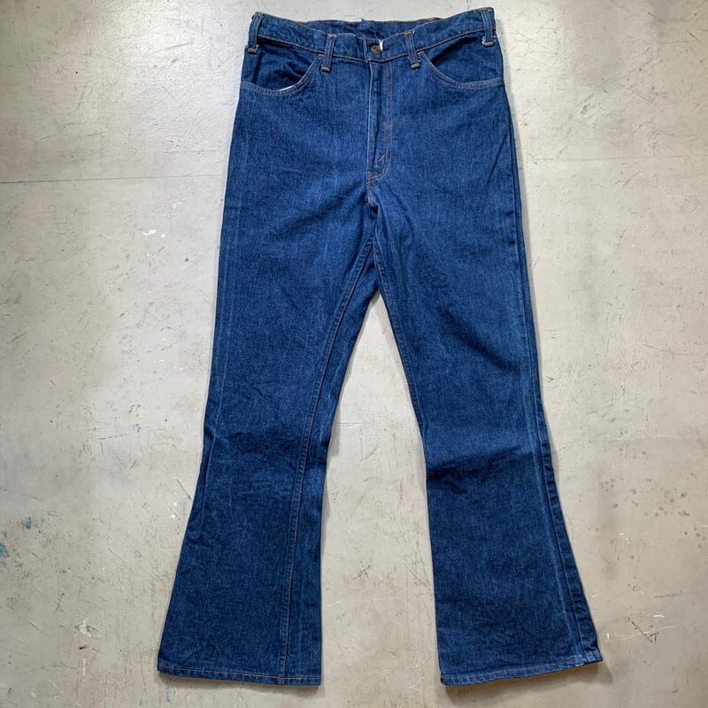 70's Levi's リーバイス 646-0217 ベルボトムデニム フレア ブーツカット 濃紺 オレンジタブ 刻印563 42TALON スレーキスタンプ 過渡期 73年? W32 USA製 ミントコンディション 希少 ヴィンテージ BA-1452 RM1821H