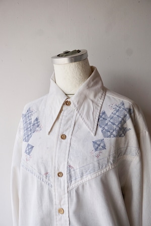 【monoya】quilting design shirt