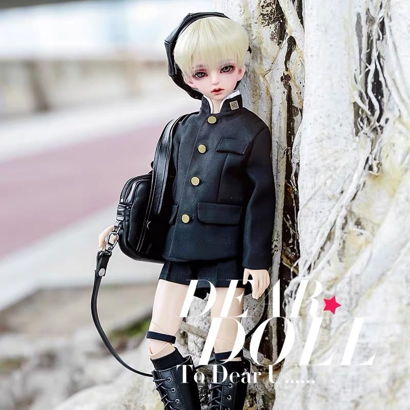 1/4ドール BJD フルセット 本体 ウィッグ 洋服 靴 制服 男の子 - 人形