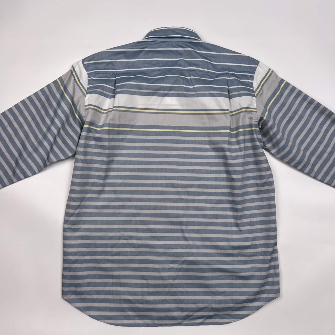 Crocodile クロコダイル ボーダー 長袖シャツ M/ブルー系 メンズ