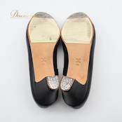 フラメンコ 衣装 シューズ 23cm ブラック系 靴 くつ ヒール 黒 釘 釘有り 日本製 ストラップ ダンス衣装 シンプル 無地 光沢 レディース 練習 レッスン オールブラック イベント ステージ 舞台