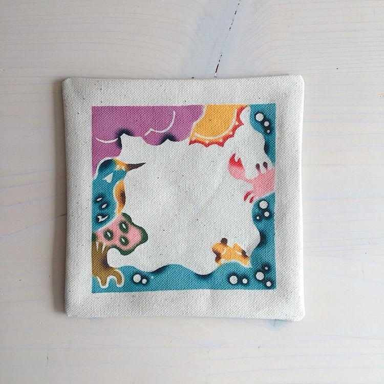 紅型コースター マングローブの朝