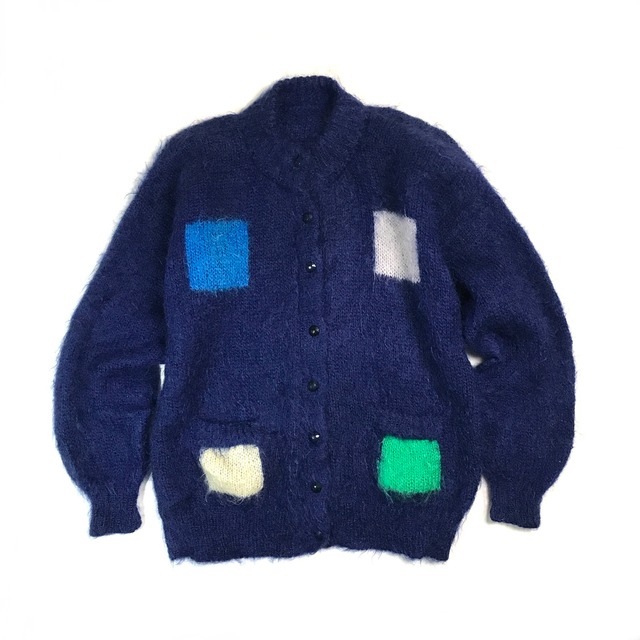 vintage mohair knit navy