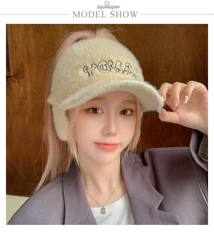 冬 レディース 帽子 サイクリング 耳当て付き ニット帽 ランニング