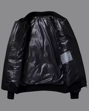 【防寒短丈】レザーMA-1ダウンジャケット