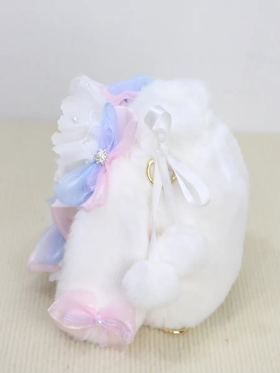 ♡ Twinkle たれみみうさぎ ぬいぐるみ巾着ポシェット aurora