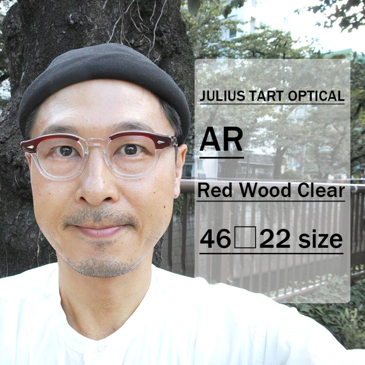 JULIUS TART OPTICAL タート / AR / ブリッジ :22mm / RED WOOD CLEAR  