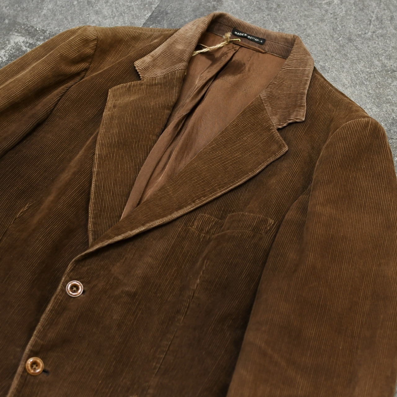 fade brown corduroy tailored jacket