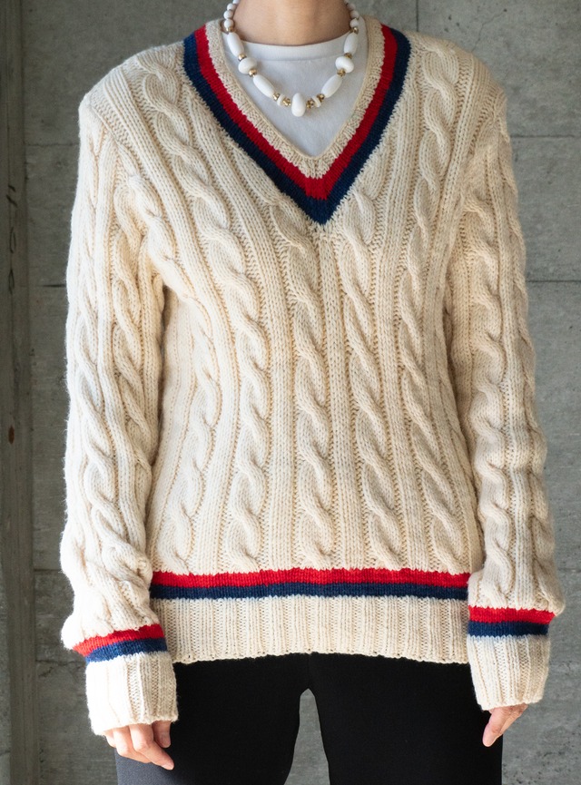 "JOHNNY LEWIS" 1980s Tilden knit