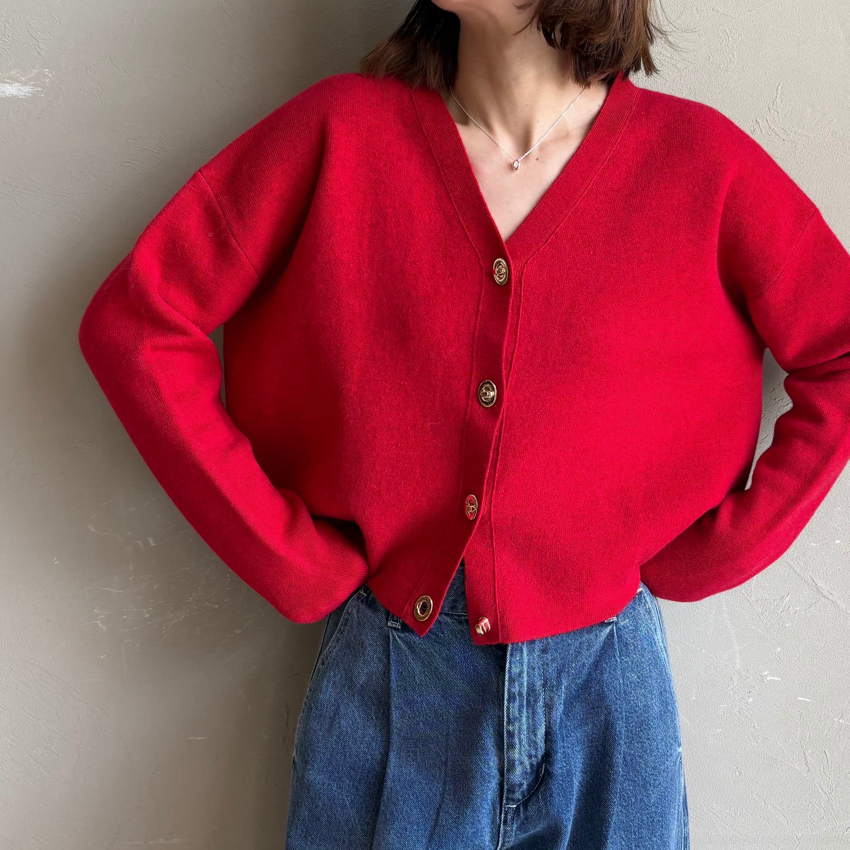 《 9/30までご予約|10/下旬~入荷 》【 LILLY LYNQUE 】Wool × Cashmere Smooth design button CD