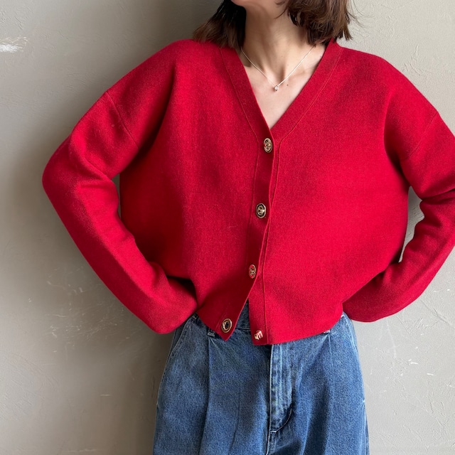 《 9/30までご予約|10/下旬~入荷 》【 LILLY LYNQUE 】Wool × Cashmere Smooth design button CD
