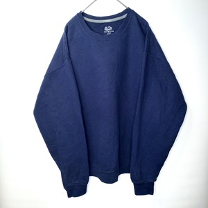 フルーツオブザルーム　クルーネック　スウェット　トレーナー　無地　ネイビー　L