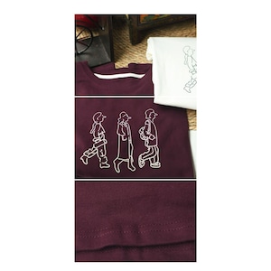 ラインイラストオーバーサイズクルーネックTシャツ A00374