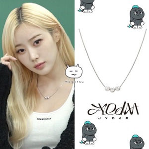★aespa ジゼル 着用！！【JYDDM】925 Cutting Ball Silky Chain Necklace Type.3