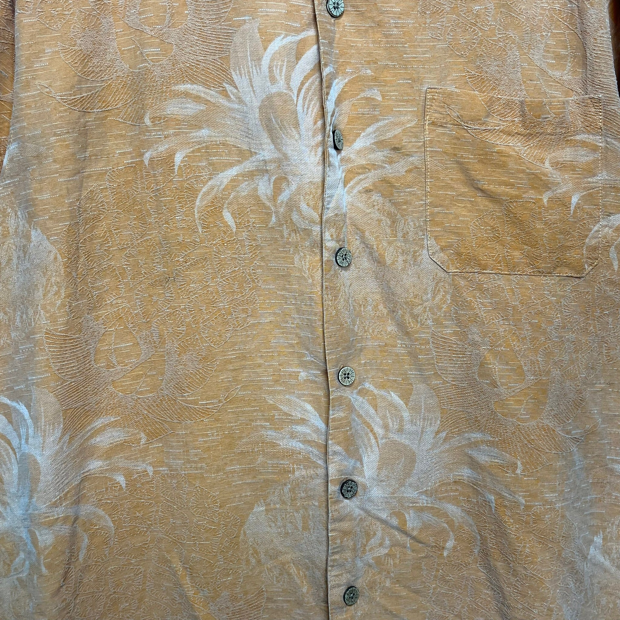 CARIBBEAN JOE 半袖シルクシャツ XL シルク100% | 古着屋OLDGREEN