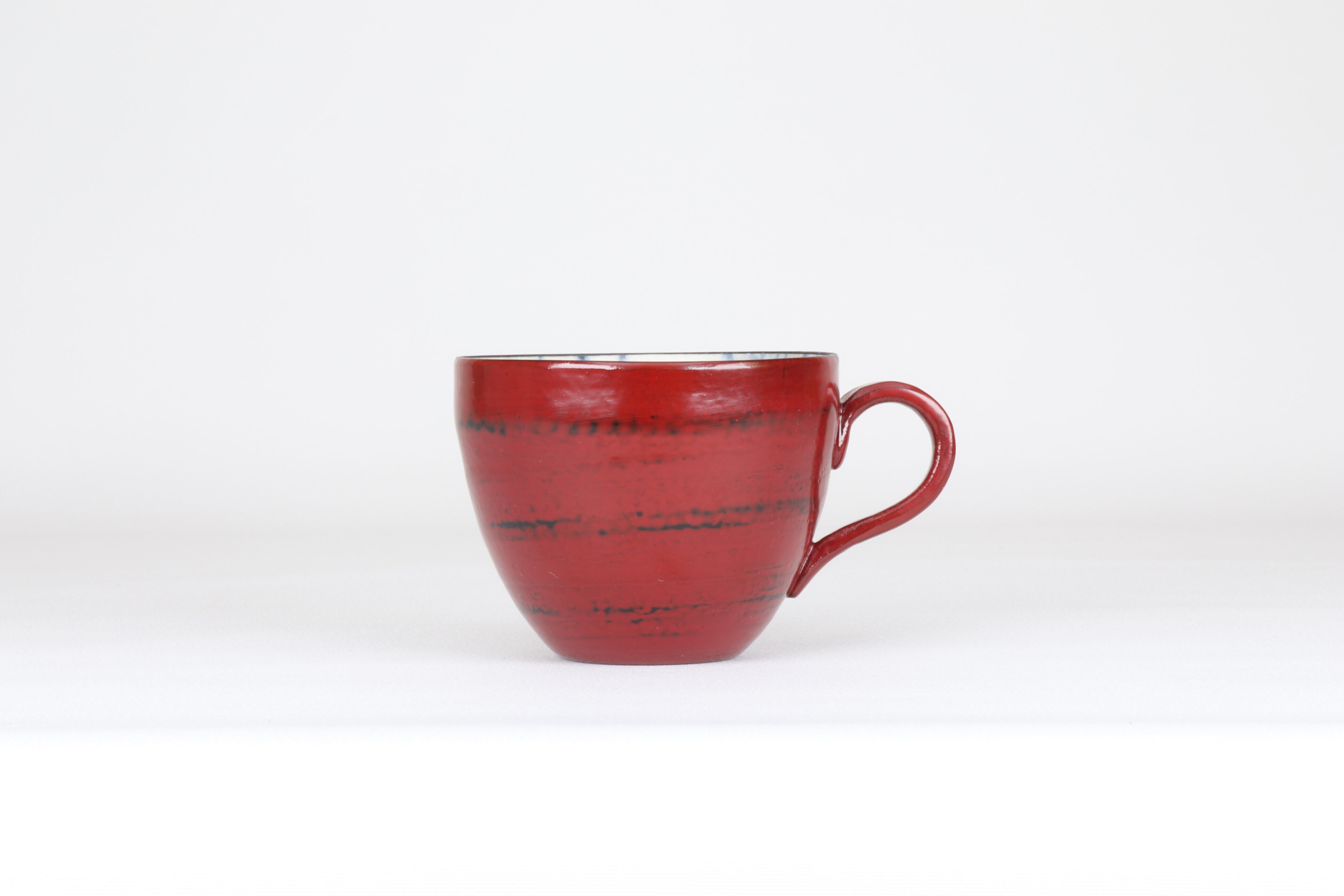 漆陶 デミタスコーヒーカップソーサー 花唐草 | 宗山窯
