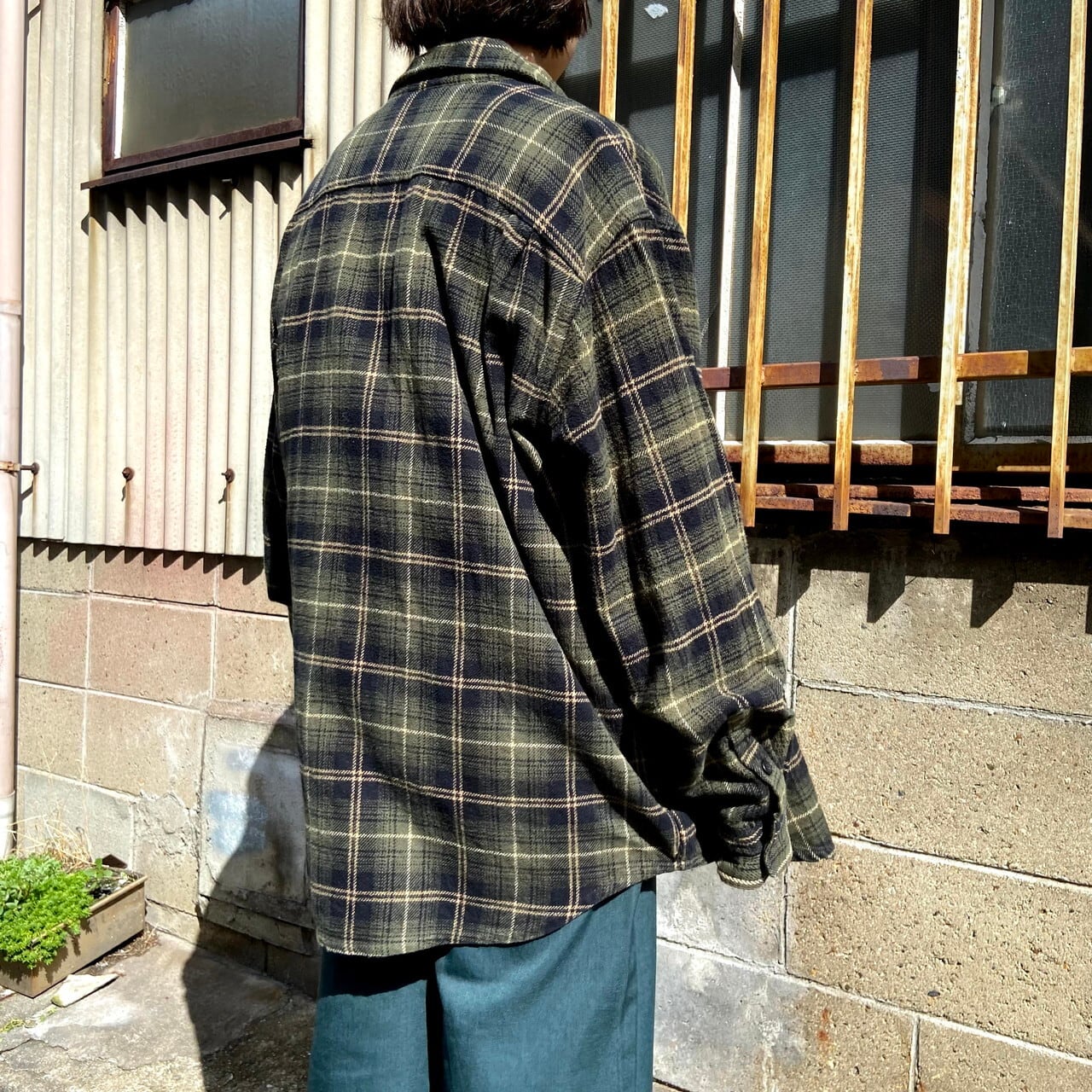 Timberland ティンバーランド チェック柄 長袖 ヘビーネルシャツ  