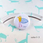 【CHIQON】ROUND  缶バッチ「colorトリ」