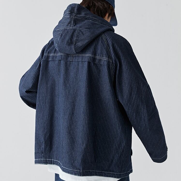 ストライプパーカージャケット | Korean unisex fashion セレクト
